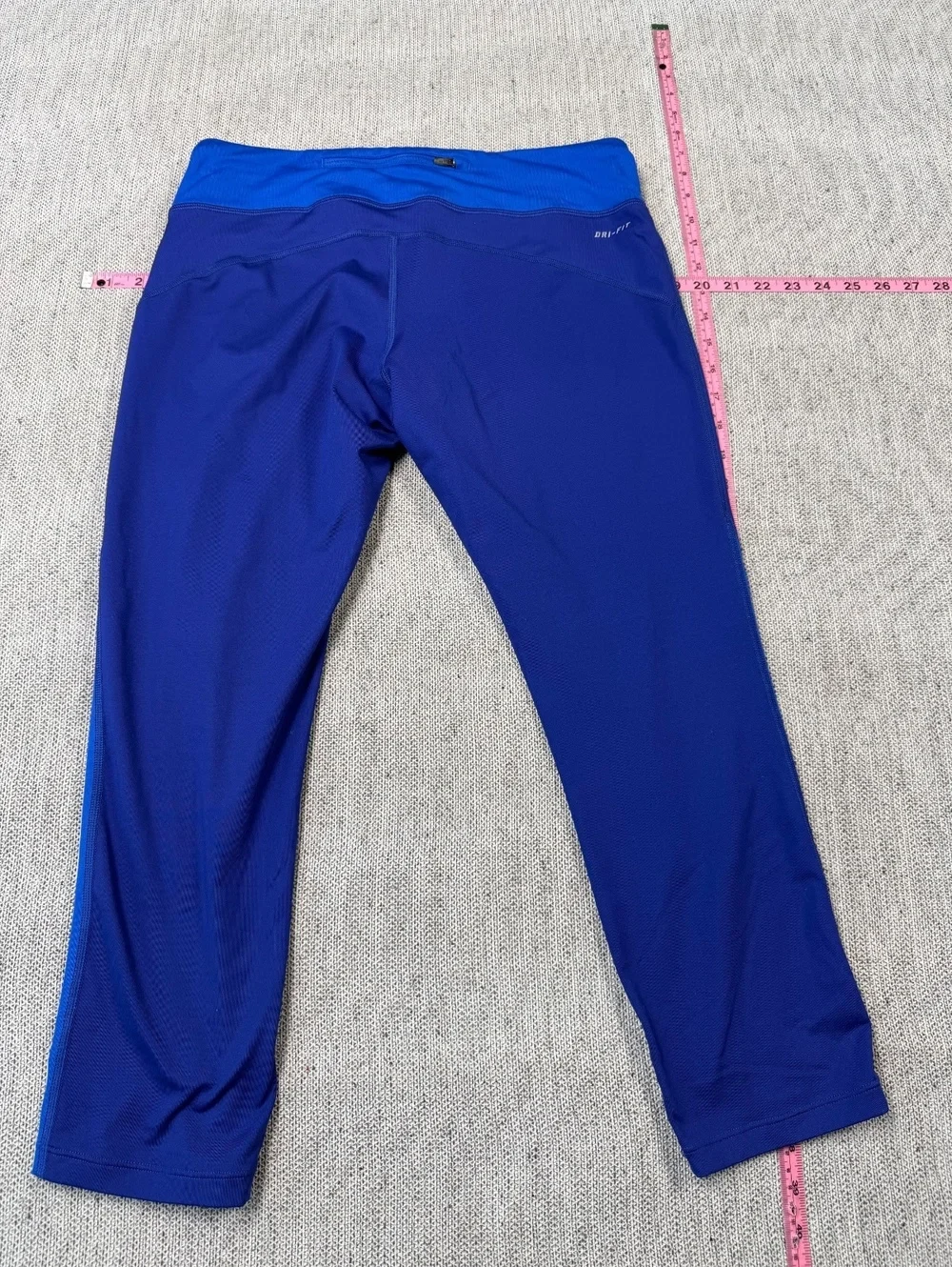 Nike Dri-FIT Capri Leggings Women Large Blue Athletic Wear